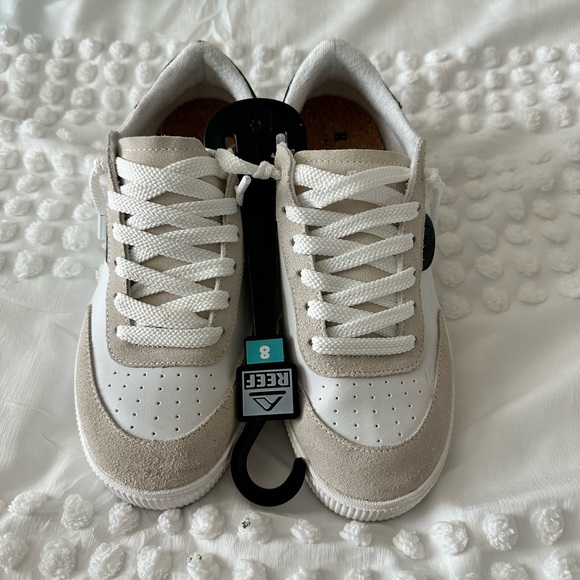 Reef Women's Lay Day Seas Sneakers - Cream and Black - Picture 3 of 5